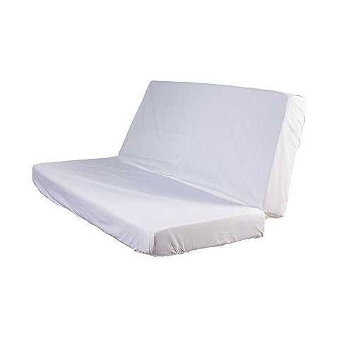 Drap Housse Blanc pour Matelas clic-clac Bonnet 20 cm 130x190