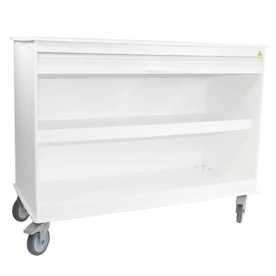 TrippNT MRI Cayman Lab Island Storage Cart, White