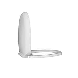 Kirow™ Elongated Sleek Design European PVC Hydraulic Soft Close Toilet Seat Cover & Noise Proof (White, Standard Size)