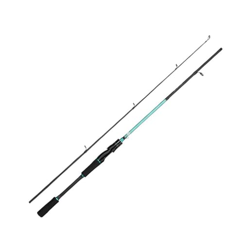 スピニングロッド ?竿 fishing rod 1.65m/1.8m/2.1m/2.4m トラウト/シーバスロッド 2本継ぎ釣り竿 遠投竿 海釣り/船釣り/淡水釣り 釣竿 カーボン軽量携帯型 投げ竿 (08 グリーンルアー,ストレートハンドル 2.4m)