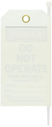 Étiquettes auto-plastifiantes polyester Brady 86461 signalisation danger 10x