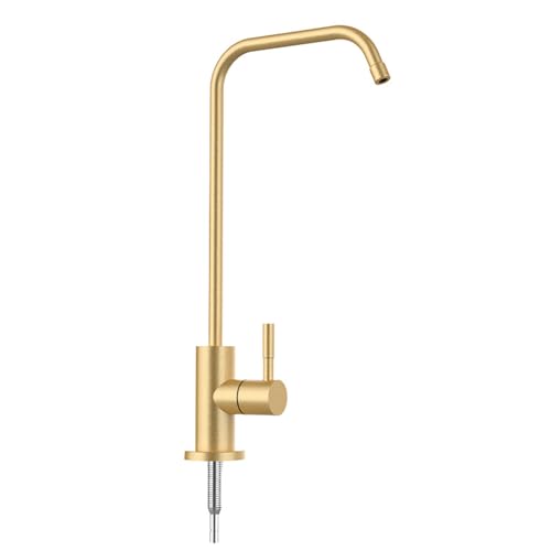 Robinet d'évier de cuisine en acier inoxydable or idéal pour sublimer votre îlot