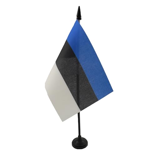 AZ FLAG - Tischflagge Estland - 15x10 cm - Estnische Tischfahne 10 x 15 Cm - Flaggen