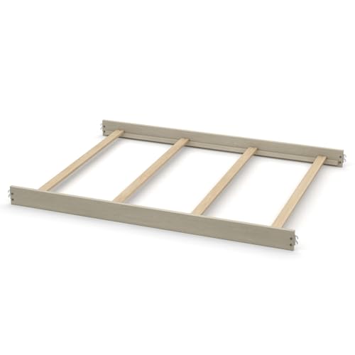 Image of Full-Size Conversion Kit Bed Rails for Oxford, Soho, Ozlo & Avalon Baby Convertible Cribs - Solid Wood - Toddler and Adult Rail for Full-Size Bed - Nursery and Baby Furniture (Ash Grey, Hook-On Kit)