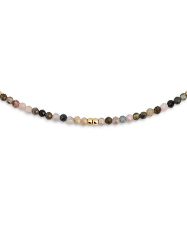 Collier tourmaline Éloïse SINGULARU, le cadeau idéal en acier plaqué or pour femme