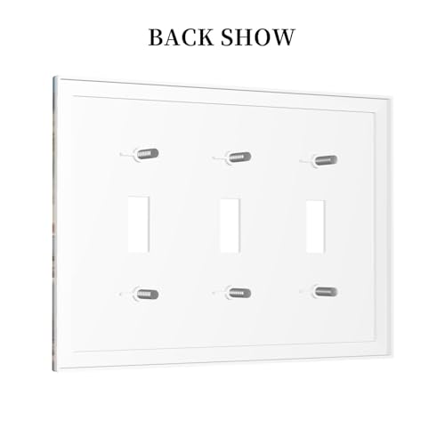 Placa decorativa para interruptor de luz triple con diseño tropical de conchas de mar 5