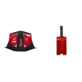 Eskimo Outbreak 450XD Pop-up Portable Insulated Ice Fishing Shelter, 75 sq ft. Fishable Area, 4-5 Person,Red/Black & 43416 Anchor Install Adapter, Shelters, Red