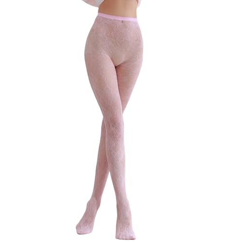 Image of Sahabowi Fishnet Pantyhose For Women Sheer High Waist Tights Control Top Mesh Stockings, Pantyhose12