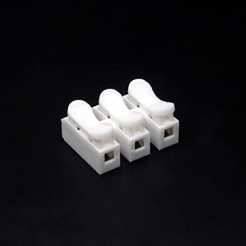 Image of Electronic Spices Spring Wire Connector 3 Way Quick Wiring Cable Connector Push-in Conductor Clamp Terminal Block for LED Light & Other Wiring Connections Electrical Cable Clamp (Pack of 5)