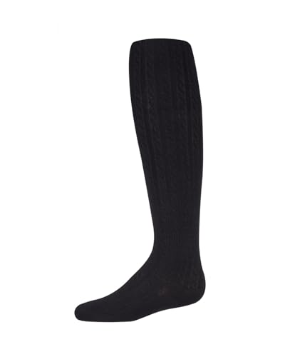 MeMoi Cotton Blend Tights for Girls, Ultra Soft and Breathable Cable Tights for Girls - Sizes 2-14