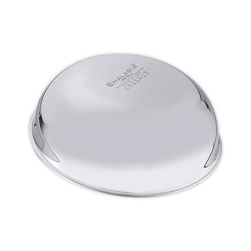 Image of Bhalaria Triply Stainless Steel Tope with Lid Flat Bottom -13 | 2.5L Capacity | Gas & Induction Compatible | 2X Faster Heating | Easy to Clean | Less Oil Use|100% Food Safe | Durable Cookware Silver