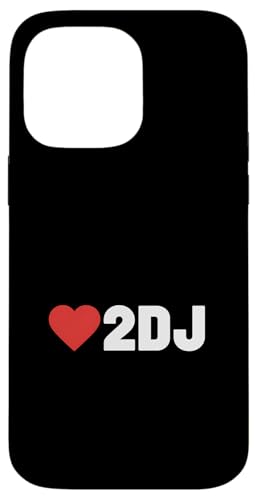 Love 2 DJ Funny Saying Red Heart Music Lovers �X�}�z�P�[�X iPhone 14 Pro Max �p