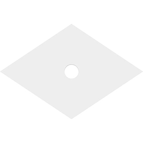 Image of Ekena Millwork CMP10X6DD-01000 Diamond Architectural Grade PVC Contemporary Urethane Ceiling Medallions 10 inchW x 6 5 /8 inchH x 1 inchID x 3 1 /2 inchC x 1 inchP