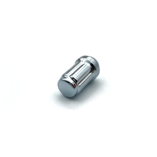 Image of 24PCS 1 /2-20 Spline Lug Nuts with 1 Key - 17mm Hex, 1.35 inch Tall, 0.8 inch Wide - Chrome Solid Lug Nuts Compatible with 1987-2018 Jeep Wrangler, 2002-2012 Jeep Liberty Aftermarket