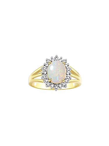 Image of Rylos Women's Yellow Gold Plated Silver Princess Diana Ring & Pendant Set. Gemstone & Diamonds, 9X7MM Birthstone. Matching Friendship Jewelry, Sizes 5-10.
