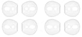 IiEXCEL Fit in Case Eartips for AirPods, 4 Pairs Replacement Super Thin Slim Silicone Earbuds Ear Tips Covers Skin Accessories for Apple AirPods 1 AirPods 2 (Fit in Charging Case) White