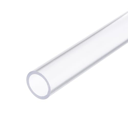 QUARKZMAN 20x25mm (ID*OD) Tubo de PVC Redondo, 35cm Tubo Rígido Redondo de Alto Impacto para Proteger Cables Eléctricos, Tubería de Agua, Decoración, Fundas de Cables, Transparente
