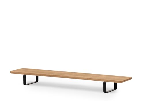 Oakywood Dual Monitor Stand - Handmade in EU - Natural Wood Monitor Stand Riser - Laptop Accessories – 220 lbs (100 kg) Capacity - 41.3'x9' (105x23 cm) – 100% Natural Oakwood