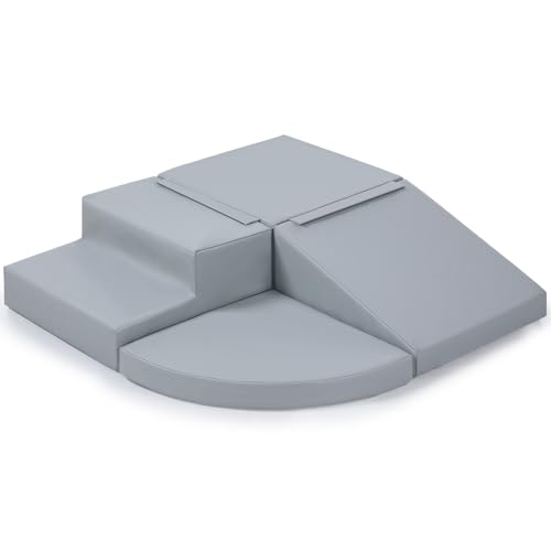 Sumbababy Foam Climbing Blocks for Toddlers: 4 PCS Soft Play Toys - Waterproof PU Leather Climber - Kids Indoor Playground Set for Preschool and Daycare