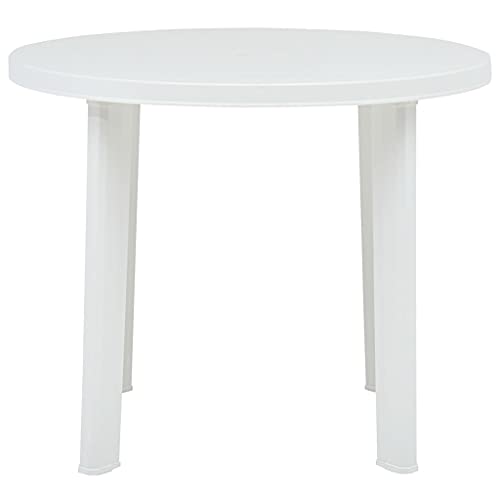 Table de jardin blanc 89 cm plastique : la solution pour petits espaces