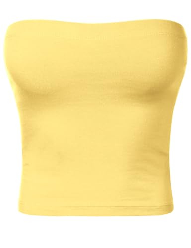 Image of Women's Shapewear Tube Tops Strapless Ruched Built-in Shelf Bra Casual