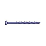 MKT Steel Conset Masonry Screw Anchor, Hex Washer Head Faced, 1/4