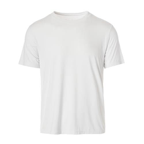 Chill Boys Soft Viscose from Bamboo T-Shirt for Men with Short Sleeve - Plain T-Shirt with Cool Performance and Crew Neck Tee