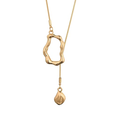 Women's Sweater Chain Necklace with Geometric Pendant For Special Occasions