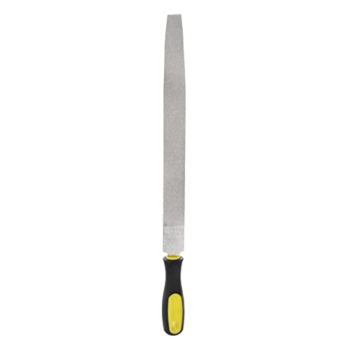 sourcing map Diamond Coated File 12 Inch 80 Grits Flat Files Tools with Plastic Handle for Metal Glass Wood Stone Grinding Polishing Engraving
