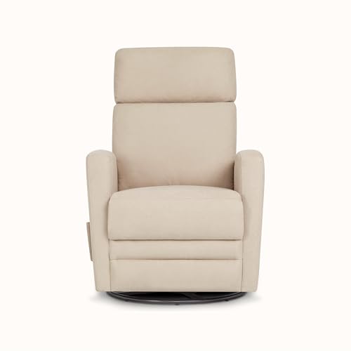 Image of Dream On Me Chatham Basic Nursery Rocking Glider in Lenin, 360 Swivel Motion, FSC Certified, Greenguard Gold & JPMA Certified Nursery Glider, Three Rocking Modes Nursery Glider Recliner