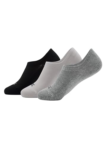 RBX Activewear No Show Socks for Women and Men Cushioned Moisture Wicking Everyday Low Cut Ankle Socks Liners 3 Pack Grey/White/Black L