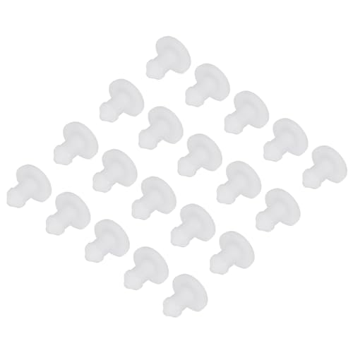 Image of MECCANIXITY Silicone Snap in Locking Hole Plugs Rubber Panel Seal Cover Flush Type Panel Round for Kitchen Rubber Bulkheads Waterproof Sealing Plugs 2.5mm /0.1 inch Diameter White,Pack of 20
