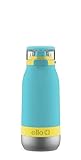 Ello Emma Vacuum Insulated Stainless Steel Kids Water Bottle with Anti-Microbial Straw, 14oz, Sky