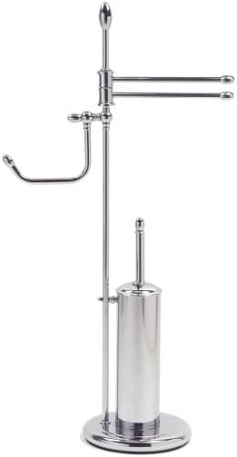 Piantana porta scopino, porta carta e salviette da bidet H 80 cm...