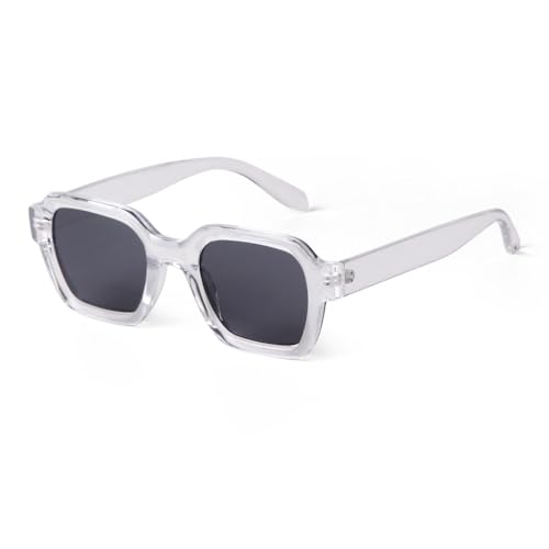 Lunettes de soleil de qualité supérieure au fini léopard et design rectangulaire
