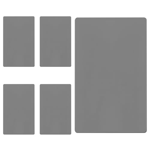 Image of ENERLITES Screwless Blank Wall Plate, Child Safe Blank Device Outlet Cover, Standard Size, 1-Gang 4.68 inch x 2.93 inch, Polycarbonate Thermoplastic, UL Listed, SI8801-GY-5PCS, Glossy, Gray, 5 Pack