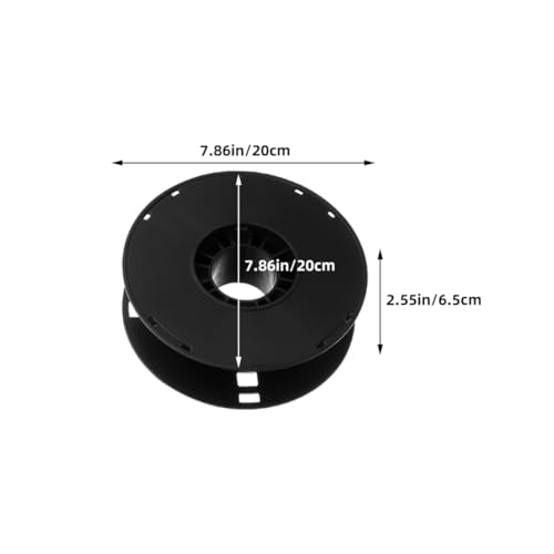 Alipis 3 piezas Plastico Carrete de Cable Soporte Ligero Organizador de Cable con capacidad 1kg Diseño Hueco Negro para Garaje y Taller Gestión de Cable miniatura 2