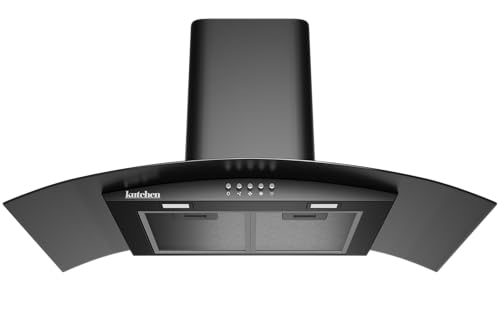 La Mejor Recopilación de Campanas de Cocina Whirlpool - los más vendidos. 42 Campana Kutchen Pared Kcp60580b Cristal Curvo 80cm Negro