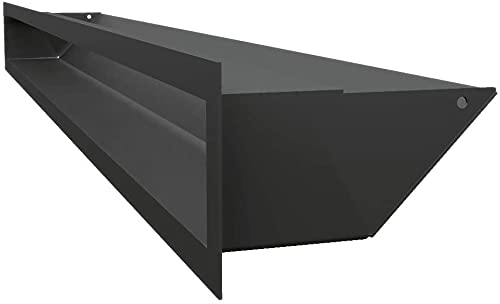 Kratki Griglia Di Ventilazione Air | Griglia Aria Calda 9 X 100 Cm | Nero | Griglia Di Scarico Per Ventilazione Camino | Presa D'aria Con Un Angolo Di 45 Gradi - 3