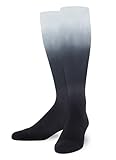 Comrad Nylon Knee High Socks - 15-20mmHg Graduated Compression Socks, (Medium, Black Ombre) - Soft & Breathable Support Socks for Men, Pregnant Women, Nurses, Home, Work, & Travel