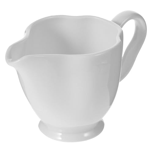 Unomor Mini Milk Creamer Pitcher 150ml Ceramic Jug Easy to Clean for Coffee Tea Kitchen