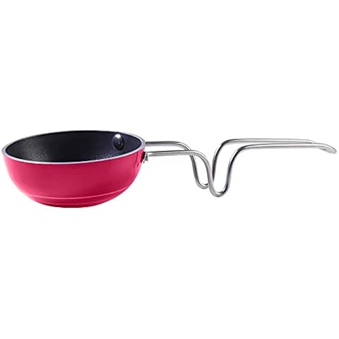 Aluminium Tadka Pan,Hard Anodized Mini Fry Pan/Tadka Pan, Dal Tadka Pan, 2 Layer Non Stick Coating - 2.6 MM Thick Cover