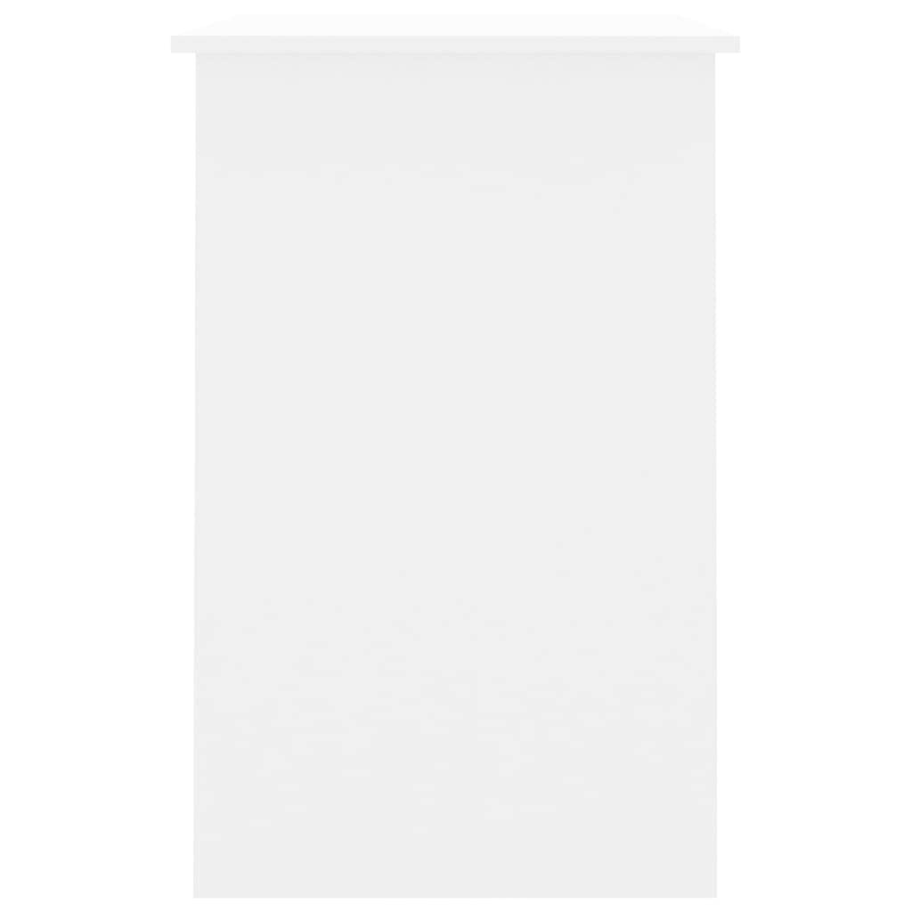 Scrivania bianca in legno, 100 x 50 x 76 cm, con cassetto e porta, salvaspazio, per casa, ufficio, gaming e studio, ergonomica, per bambini e ragazzi
