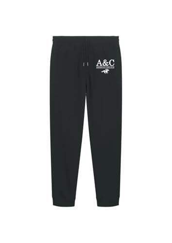 AMERICAN COLLEGE USA, Jogging, Hose, Leggings, Junge, Mädchen, Kurz, Eng Anliegend, Sportlich, Kinderbekleidung, Unisex, Modell ACS25JOG5 Black Größe 16A