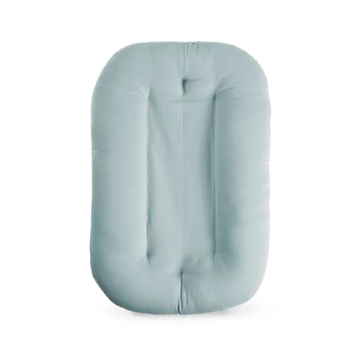 Image of Baby Lounger for Newborn, Bionic Design Baby Lounger, Soft Organic Cotton Breathable Lounger for Infants 0-18 Months (Grayinsh Blue)