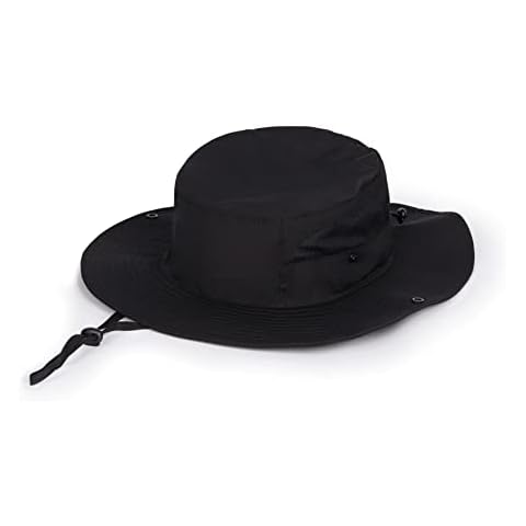 Zylioo Large UV Boonie Hats XXL Safari Bucket Fishing Hat Oversized Wide Brim Summer Sun Hat for Big Heads Black Cover