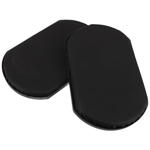 Image of Wheelchair Leg Rest Calf Pad Replacement Artificial Leather Black 2pcs