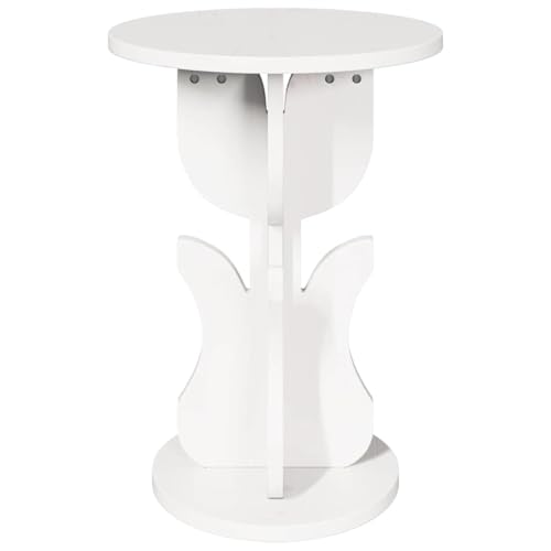 Table basse ronde blanche petite table d'appoint pour petit salon - 7