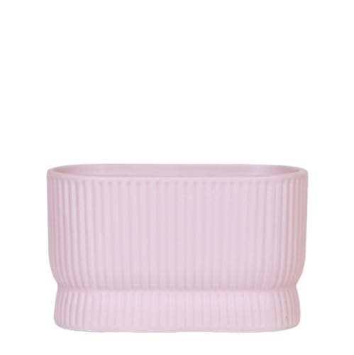 Cache-pot design en céramique rainurée rose Diabolo Twin 9 cm - 2