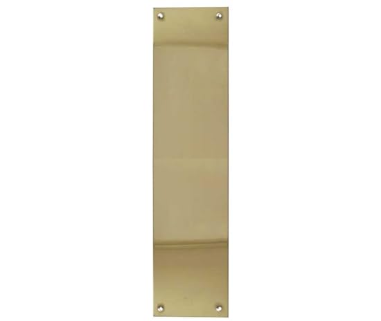 Kooples Hardware Plain Finger Plate – Door Surface Protection for Internal & Commercial Use (Polished Brass, 305x75mm)